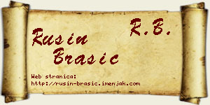Rusin Brašić vizit kartica